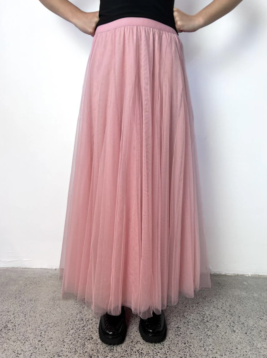 Blush Tulle Skirt - Long